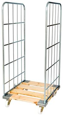 Rollbox, 2-seitig, Nutzhöhe 1650 mm, LxBxH 810x720x1850 mm, Bodenplatte aus Holz, natur | Rollboxen | Transportwagen | Transportgeräte | Lager- und Betriebseinrichtungen | Produkte