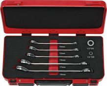 FACTOR Ratschen-Ringmaulschlüssel-Satz 10-19 mm, umschaltbarmit Adapter im Koffer FACTOR Ratschen-Ringmaulschlüssel-Satz 10-19 mm, umschaltbarmit Adapter im Koffer