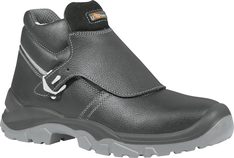 Welding boot Crocodile, size 43, black, leather, S3 SRC, EN 20345